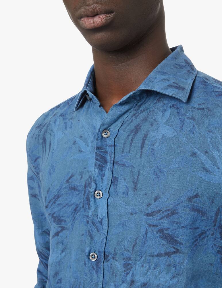 rinascente 120% Lino Palms print shirt - violet