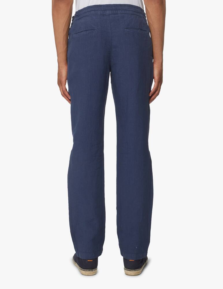 120% Lino Linen coulisse pant - blue - picture 3 120% Lino Linen coulisse pant - blue - picture 3