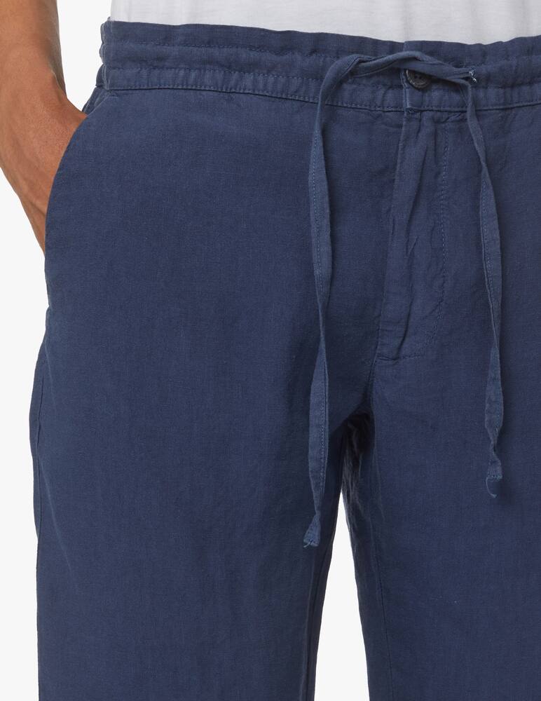 120% Lino Linen coulisse pant - blue - picture 4 120% Lino Linen coulisse pant - blue - picture 4
