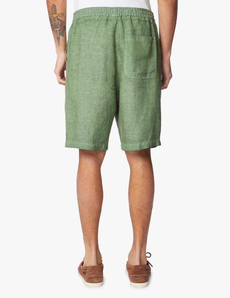 rinascente 120% Lino Fade linen coulisse chino shorts - green