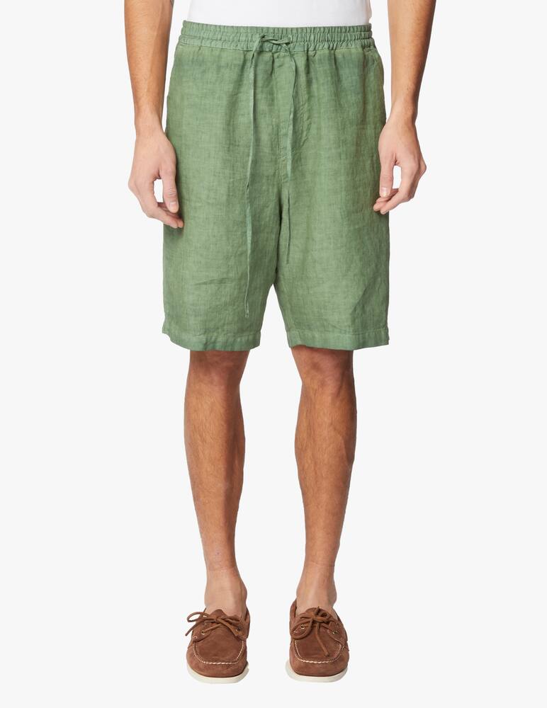 rinascente 120% Lino Fade linen coulisse chino shorts - green