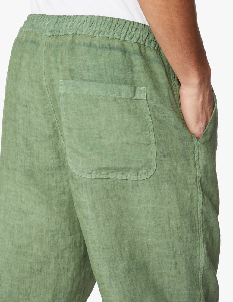 rinascente 120% Lino Fade linen coulisse chino shorts - green