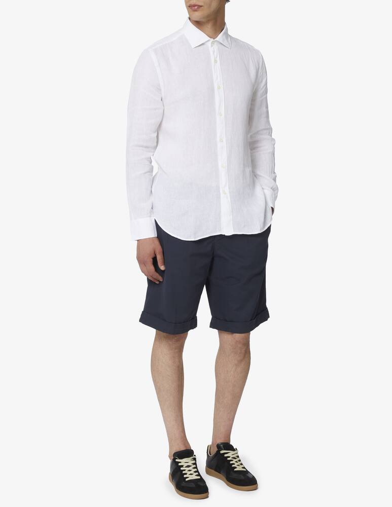 rinascente 120% Lino Long sleeve slim fit linen shirt 