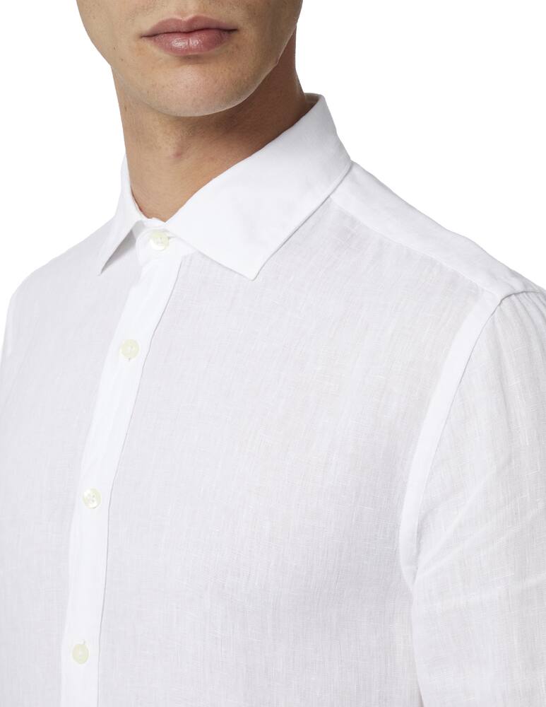 rinascente 120% Lino Long sleeve slim fit linen shirt 