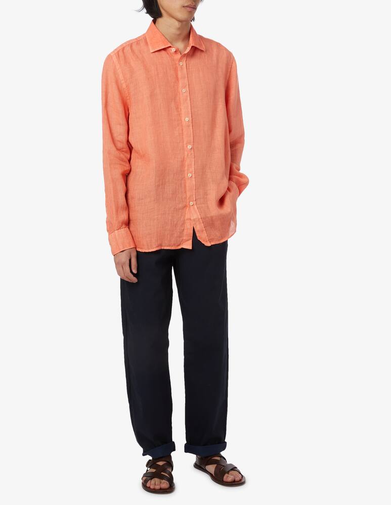 rinascente 120% Lino Long sleeve slim fit linen shirt