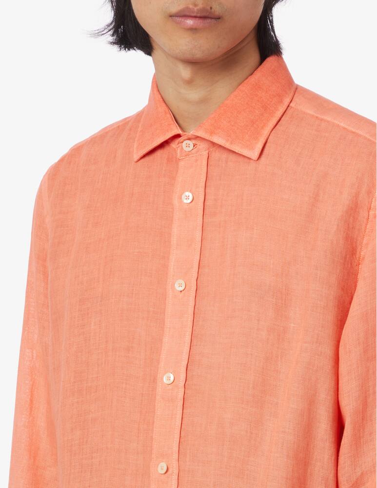 rinascente 120% Lino Long sleeve slim fit linen shirt