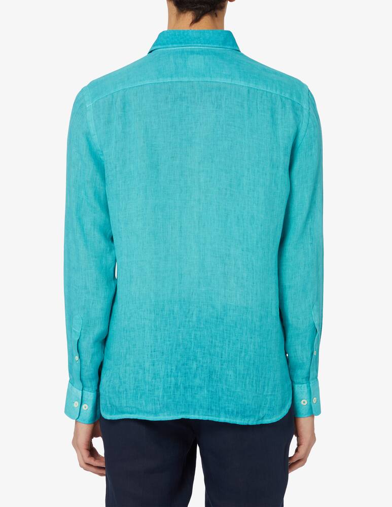 rinascente 120% Lino Long sleeve slim fit linen shirt 