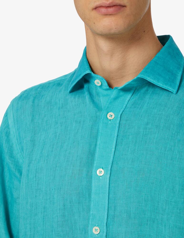 rinascente 120% Lino Long sleeve slim fit linen shirt 
