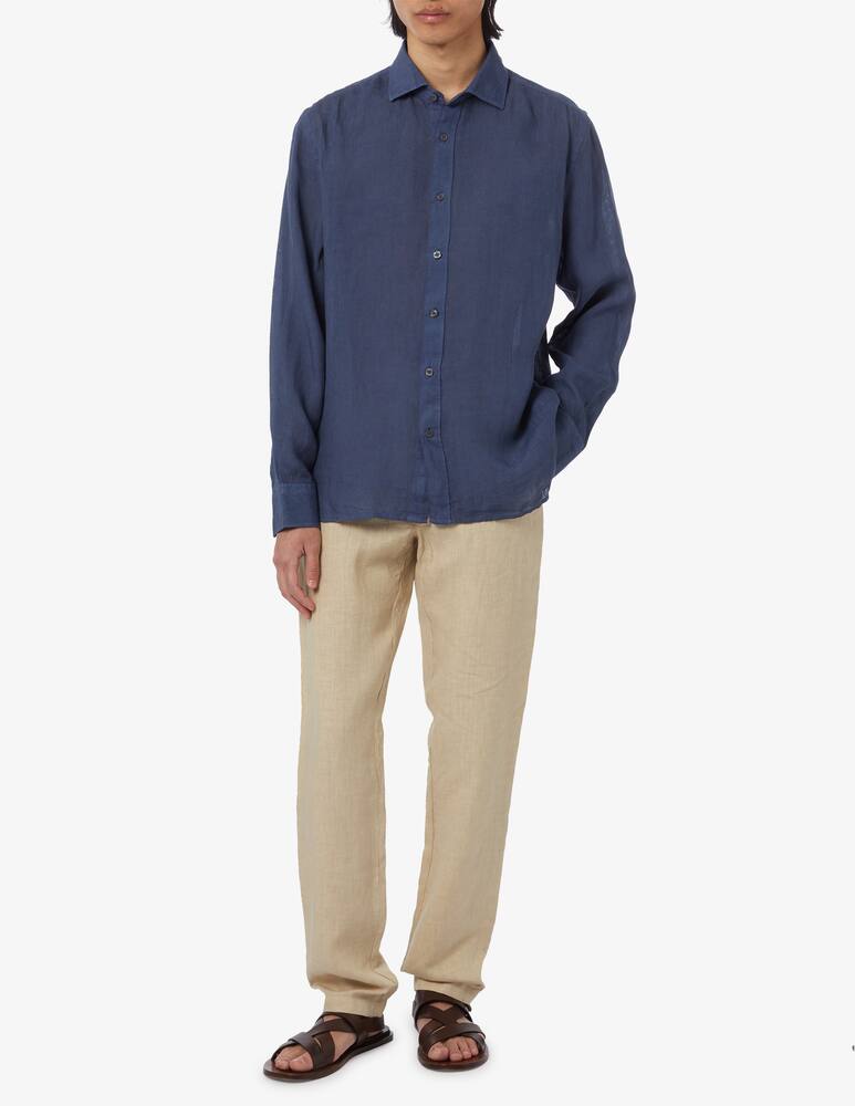 rinascente 120% Lino Camicia manica lunga in lino slim fit