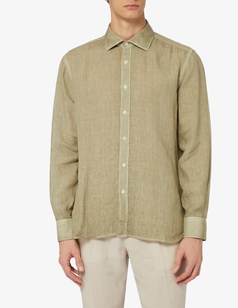120% Lino Long sleeve slim fit linen shirt - picture 1 120% Lino Long sleeve slim fit linen shirt - picture 1