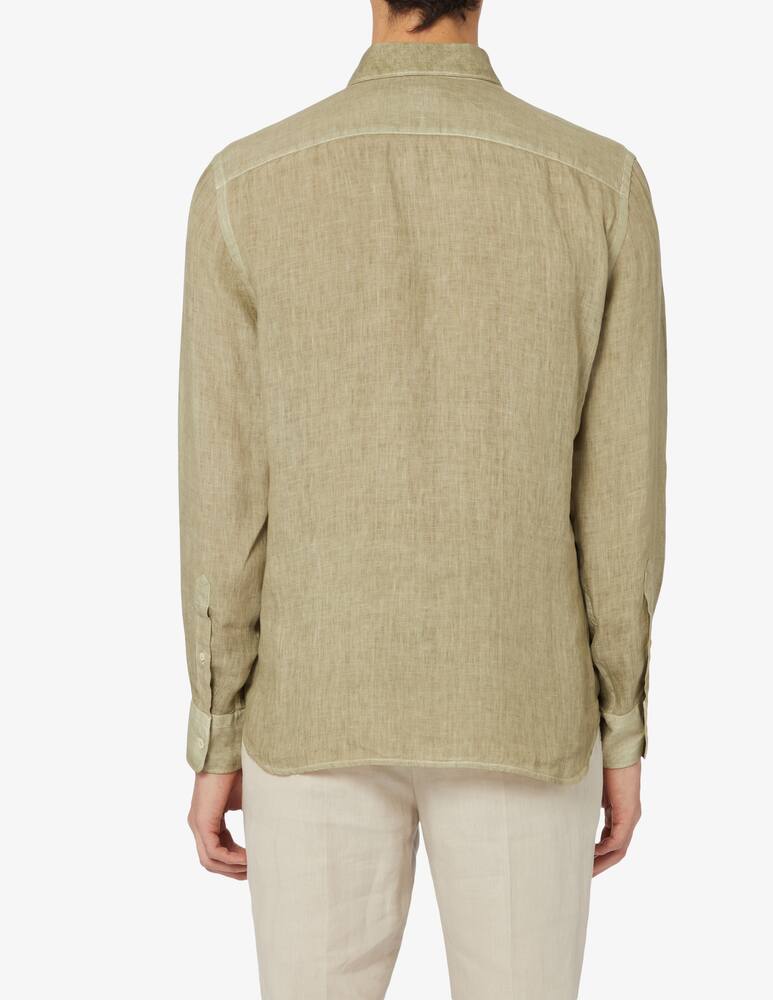 rinascente 120% Lino Long sleeve slim fit linen shirt 