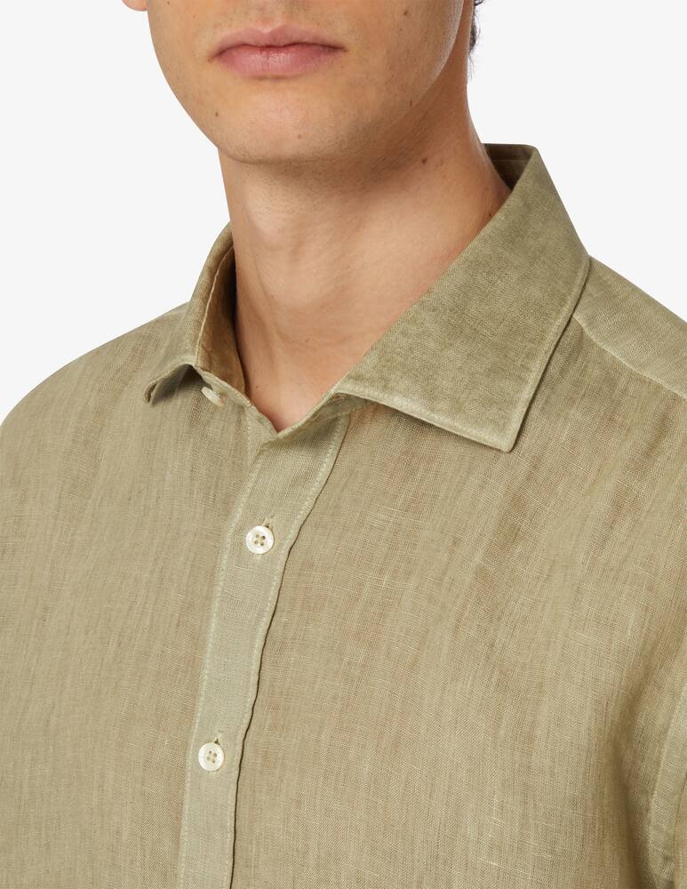 rinascente 120% Lino Long sleeve slim fit linen shirt 