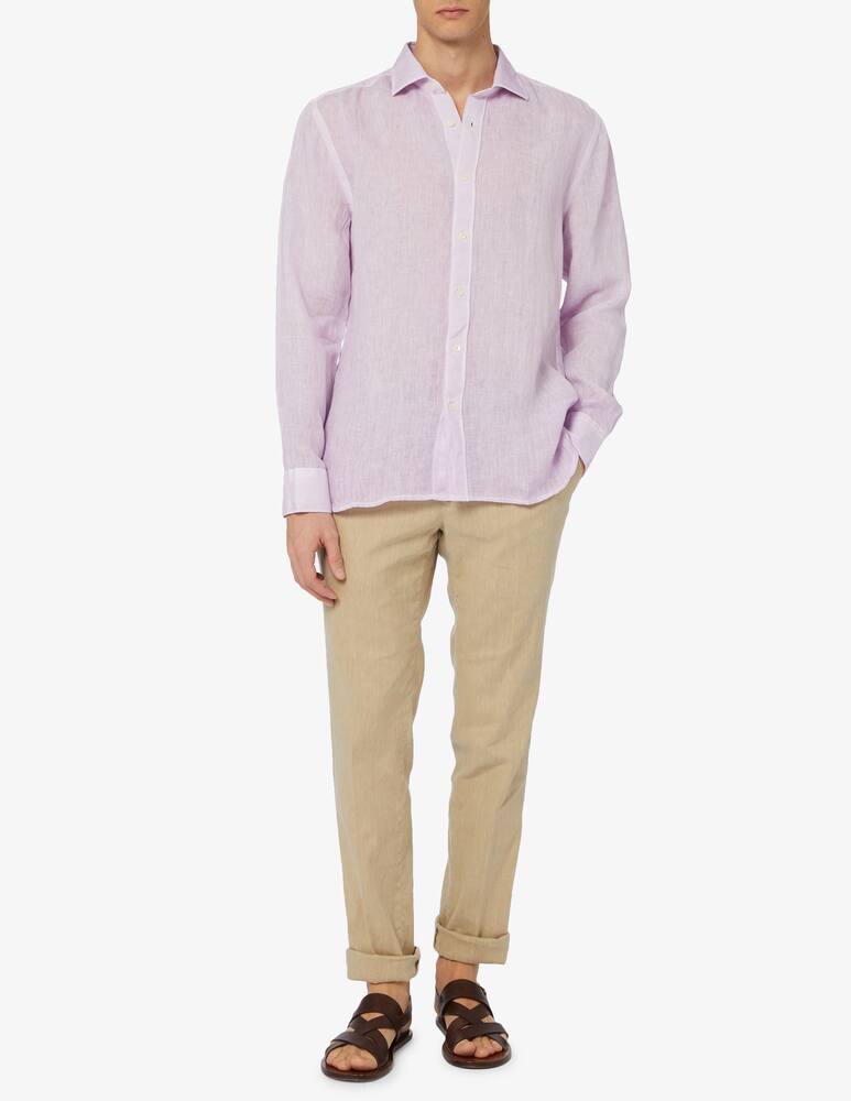 rinascente 120% Lino Camicia manica lunga in lino slim fit 
