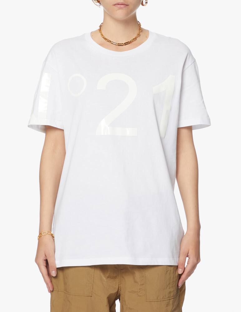 rinascente N°21 T-shirt oversize con logo