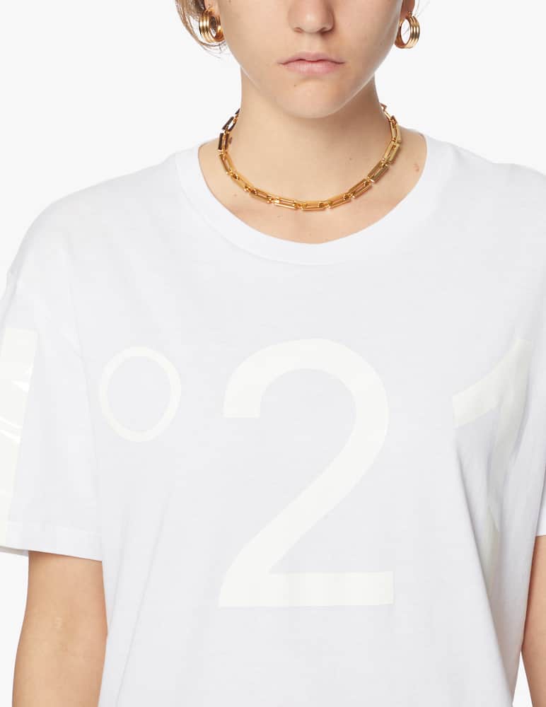 rinascente N°21 T-shirt oversize con logo