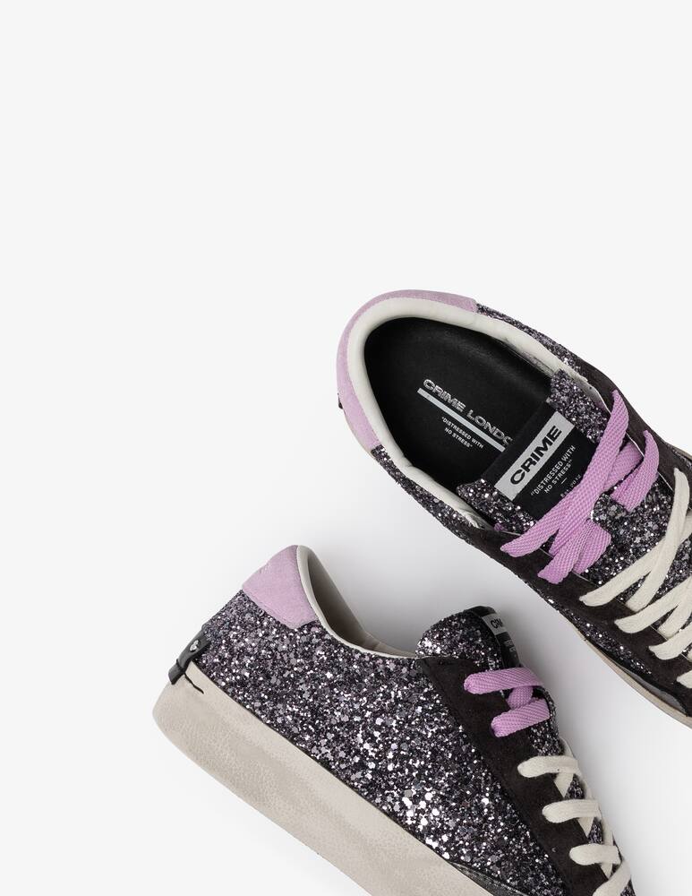 rinascente Crime London Sneaker con glitter effetto invecchiato