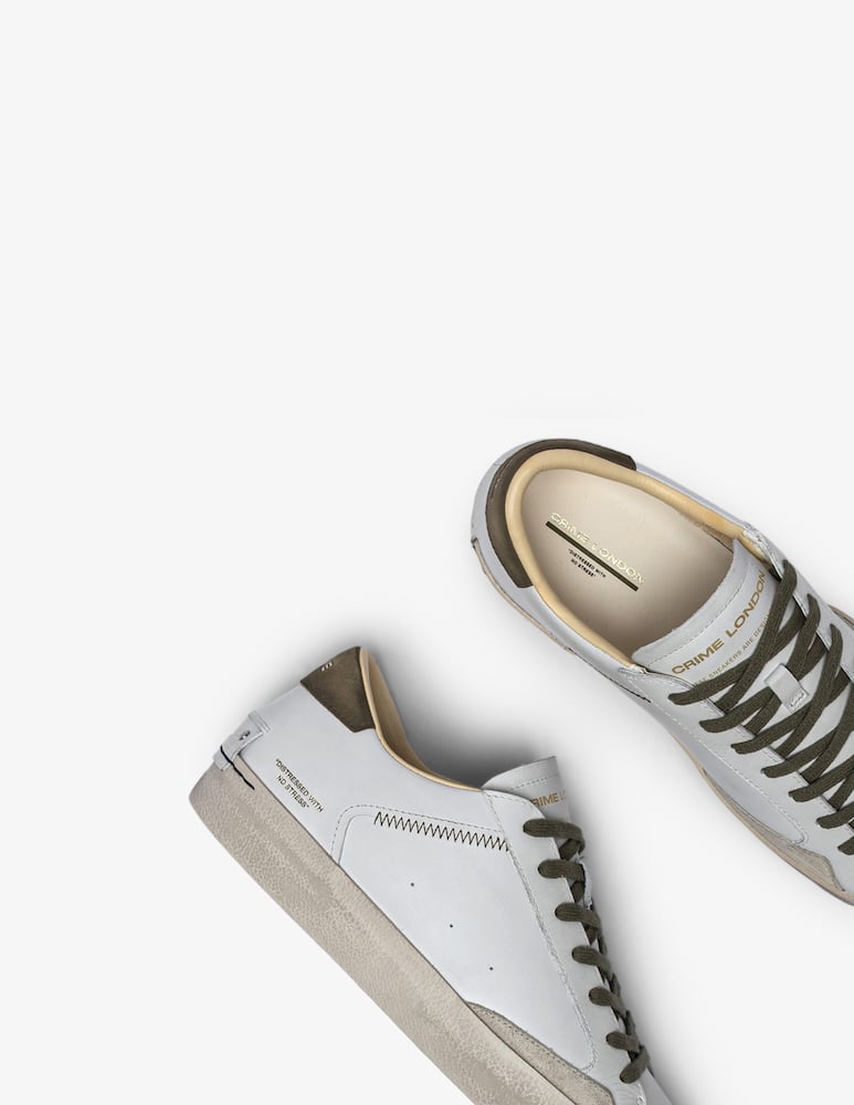 rinascente Crime London Distressed Cactus Green Sneakers