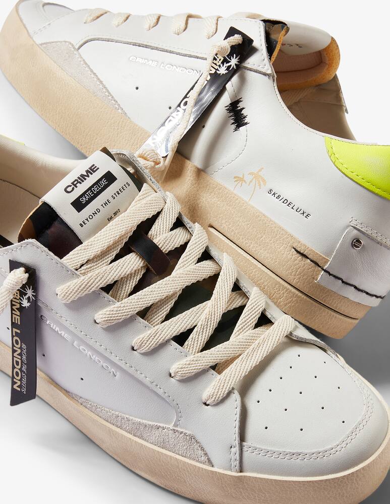 rinascente Crime London Sneakers Sk8 Deluxe Camo Yellow