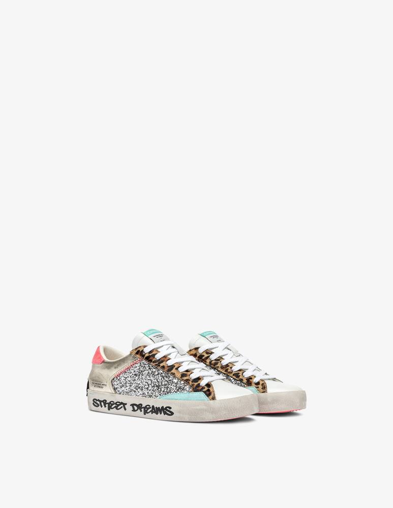 rinascente Crime London Distressed Platinum Wildlife Sneakers