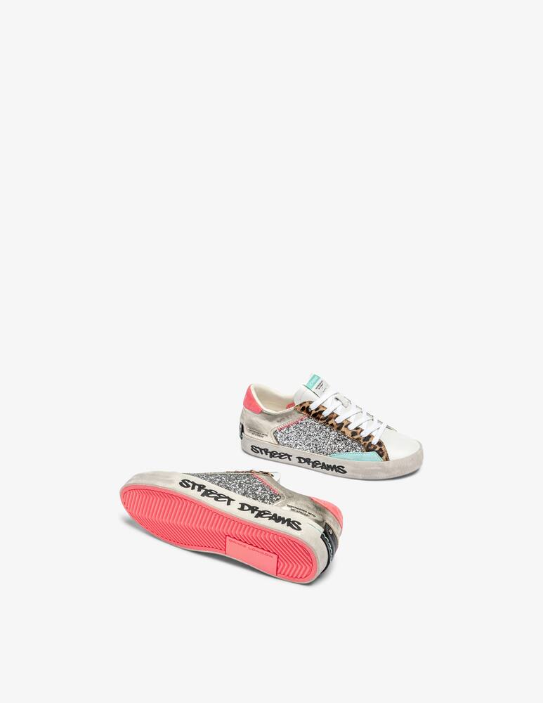 rinascente Crime London Distressed Platinum Wildlife Sneakers