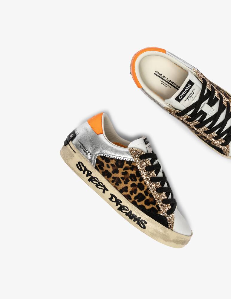 rinascente Crime London Distressed patchwork sneakers