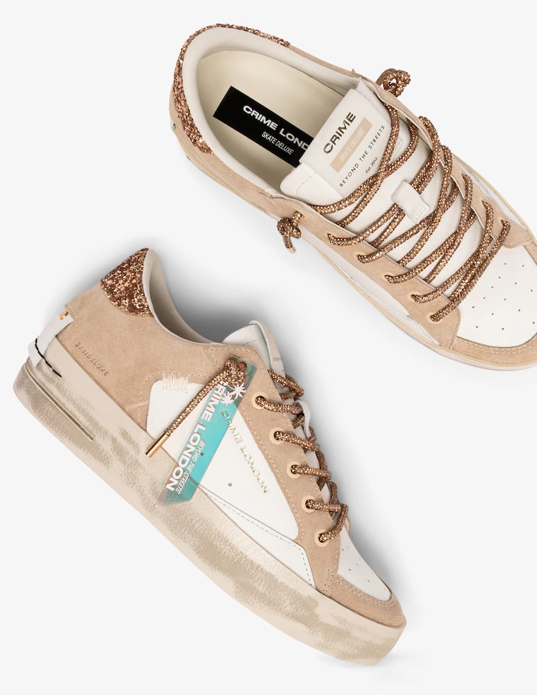 rinascente Crime London Sk8 Deluxe leather suede sneakers