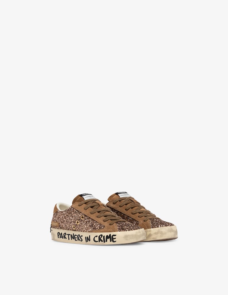 rinascente Crime London Glitter distressed sneakers