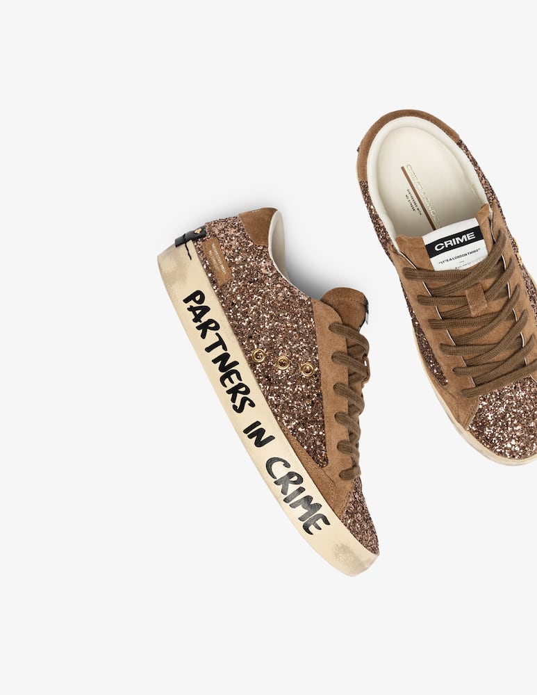 rinascente Crime London Glitter distressed sneakers