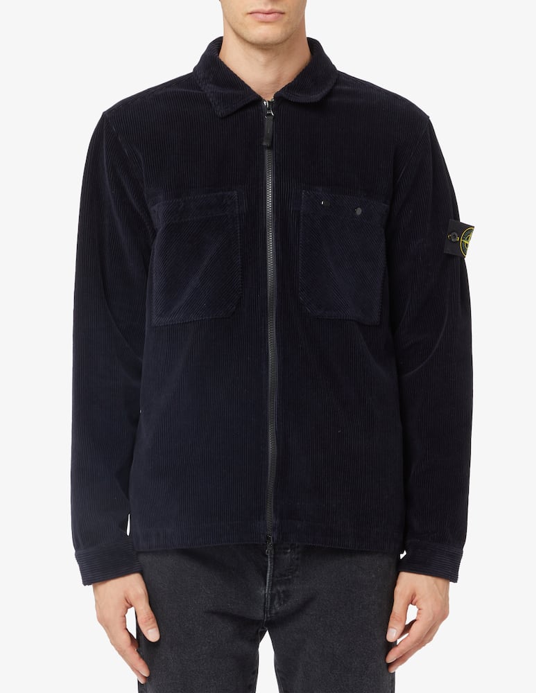 Stone Island Sovracamicia in velluto con cerniera - immagine 1 Stone Island Sovracamicia in velluto con cerniera - immagine 1