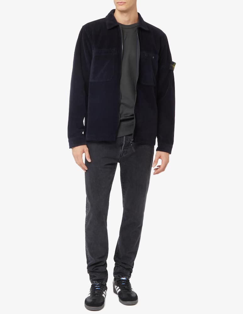 rinascente Stone Island Sovracamicia in velluto con cerniera