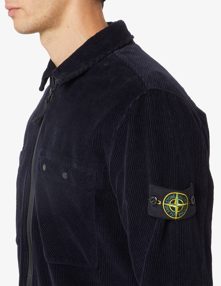 rinascente Stone Island Sovracamicia in velluto con cerniera