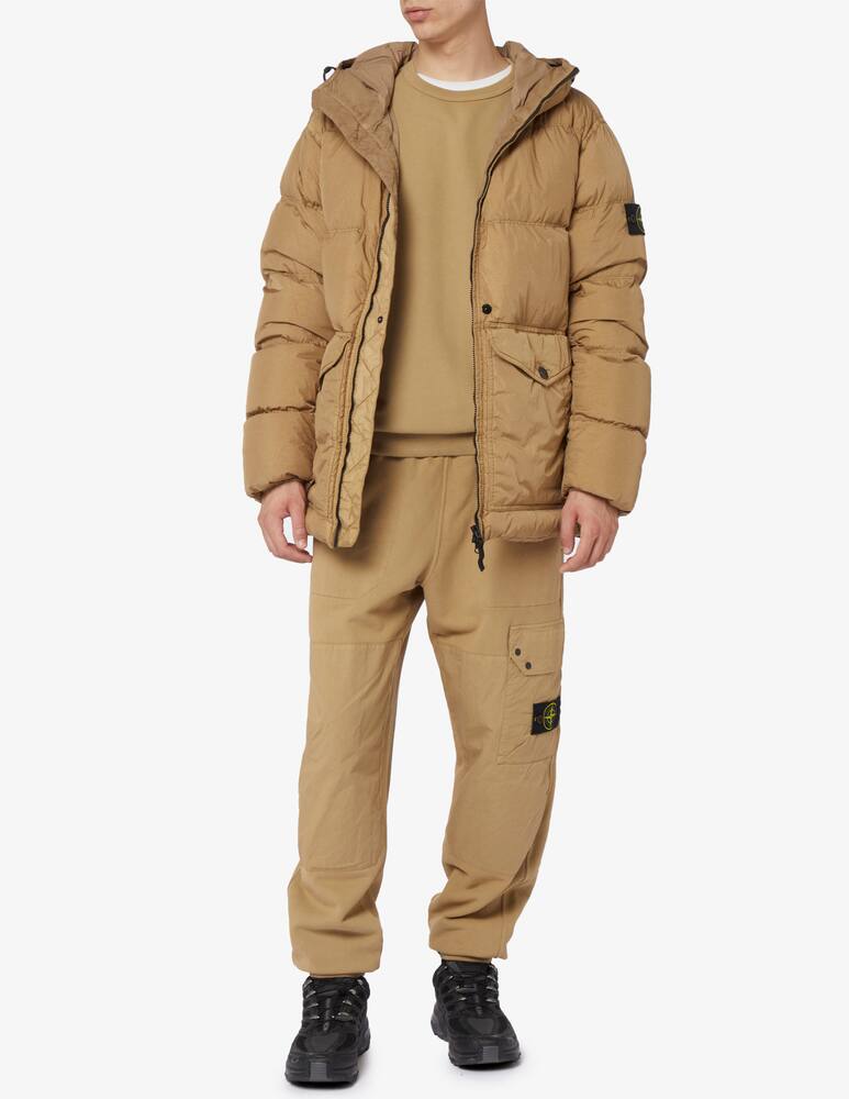 rinascente Stone Island Piumino crinkle con cappuccio