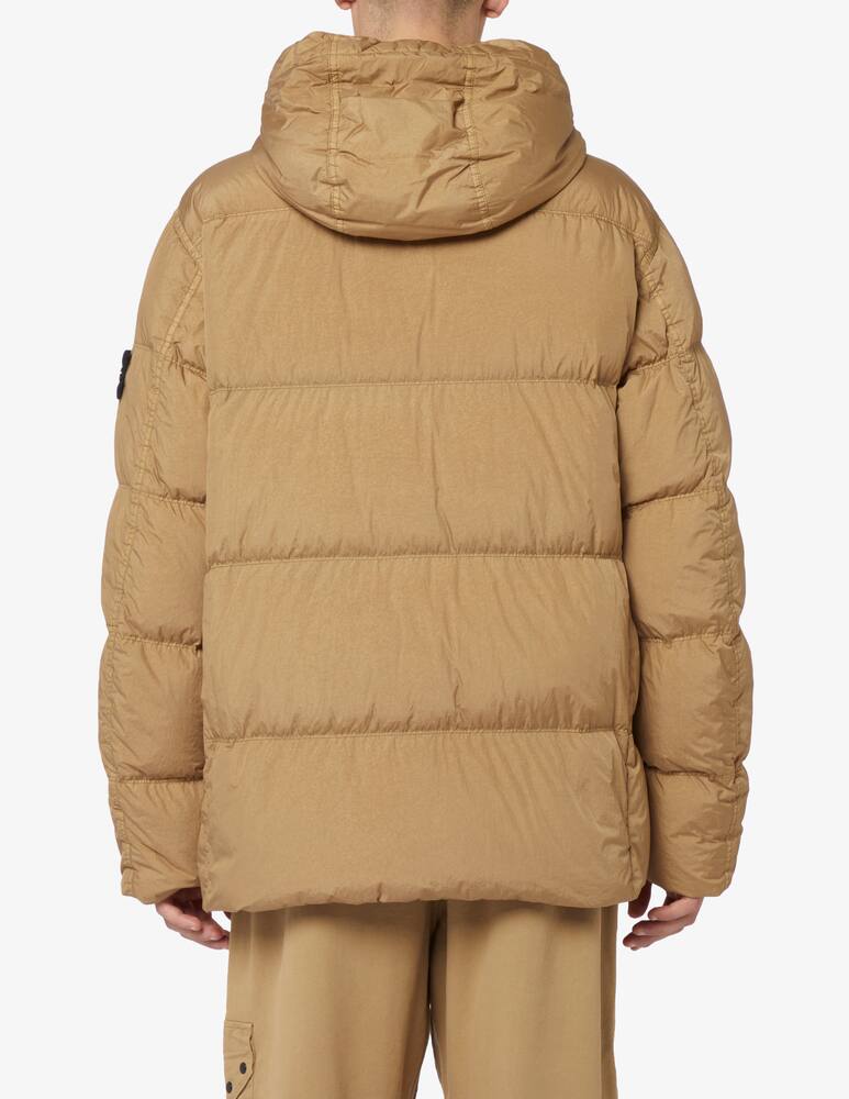 rinascente Stone Island Piumino crinkle con cappuccio