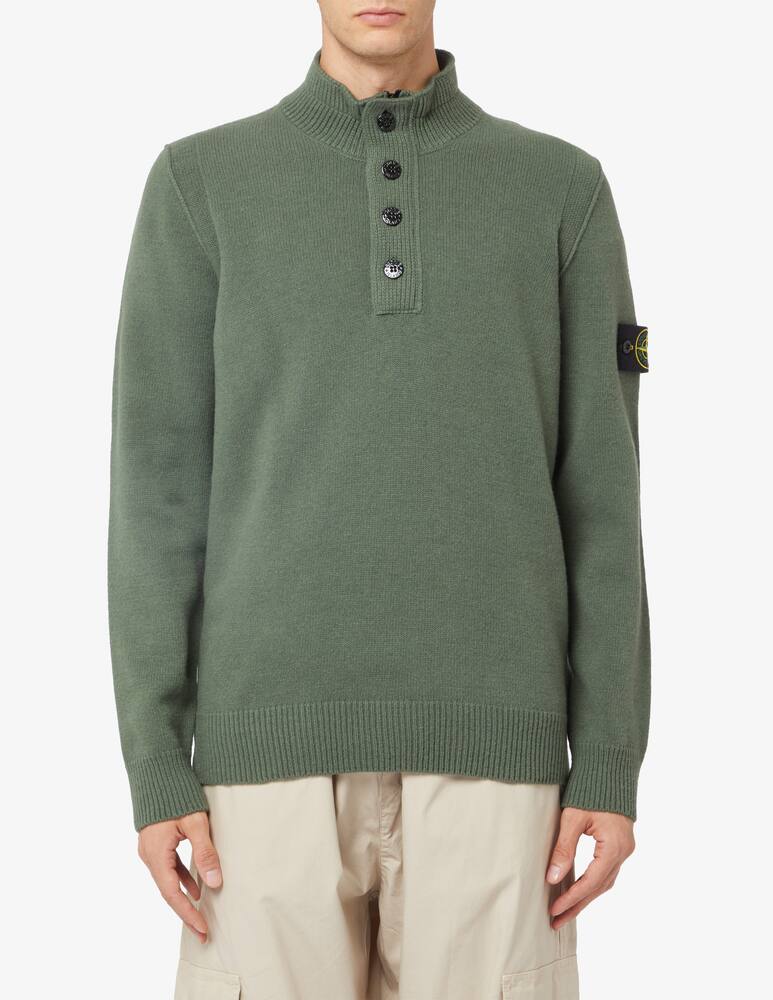 Stone Island Maglione polo mezza zip bottoni - immagine 1