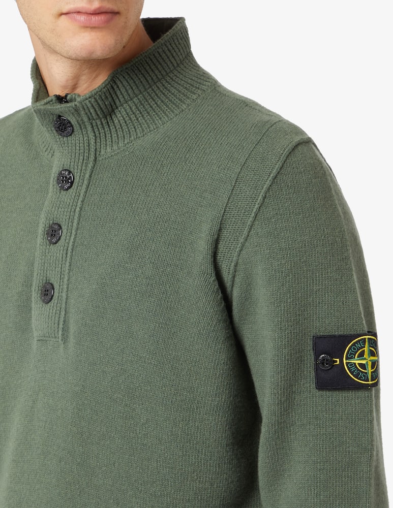 Stone Island Maglione polo mezza zip bottoni - immagine 4