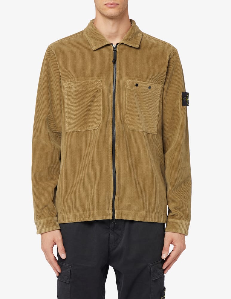 Stone Island Sovracamicia in velluto con cerniera - immagine 1 Stone Island Sovracamicia in velluto con cerniera - immagine 1