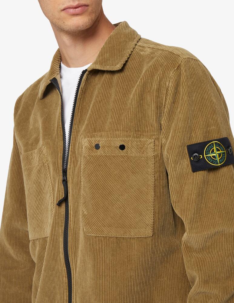 rinascente Stone Island Sovracamicia in velluto con cerniera