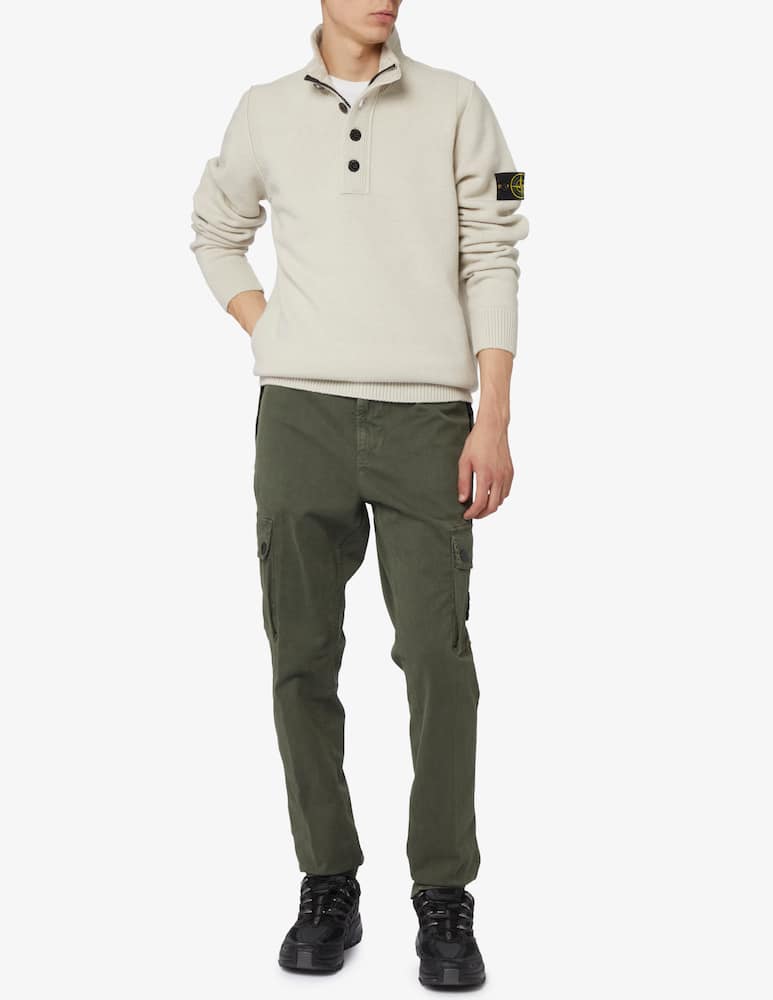 rinascente Stone Island Maglione polo mezza zip bottoni