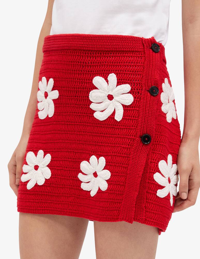 rinascente MSGM Crochet floral miniskirt