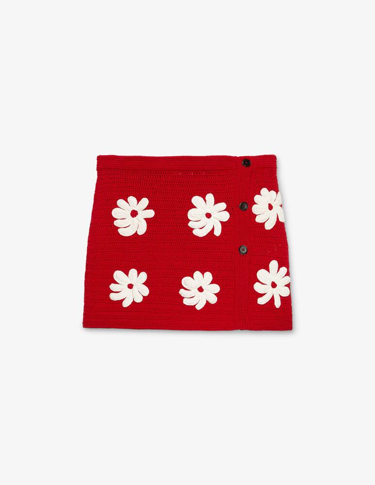 rinascente MSGM Crochet floral miniskirt