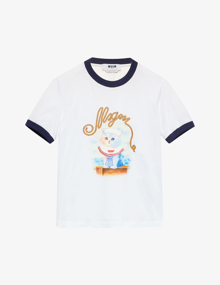 rinascente MSGM T-shirt gatto marinaio