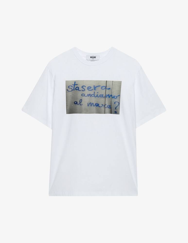 rinascente MSGM T-shirt "Stasera andiamo al mare"