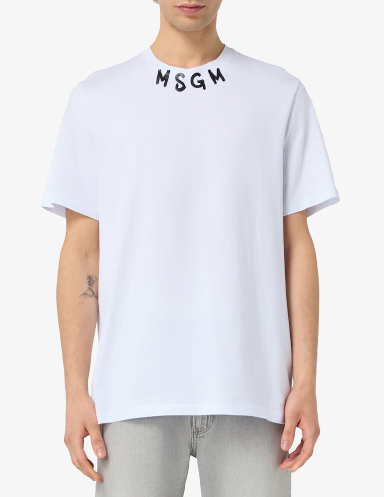 MSGM T-shirt logo sul collo - immagine 1 MSGM T-shirt logo sul collo - immagine 1