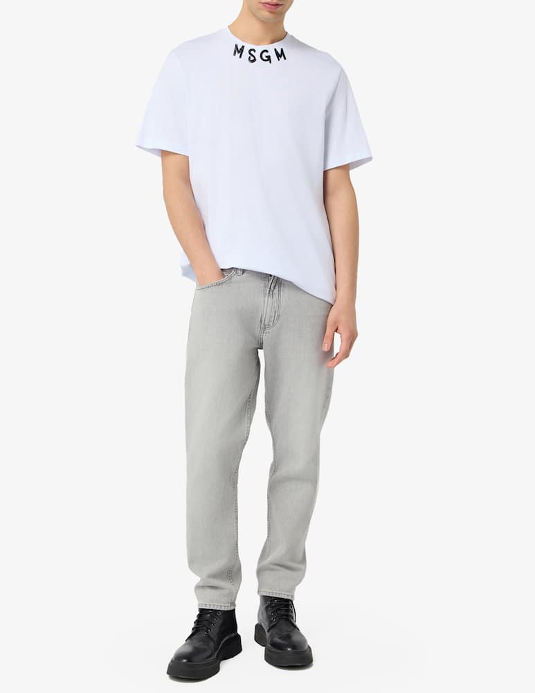 MSGM T-shirt logo sul collo - immagine 2 MSGM T-shirt logo sul collo - immagine 2