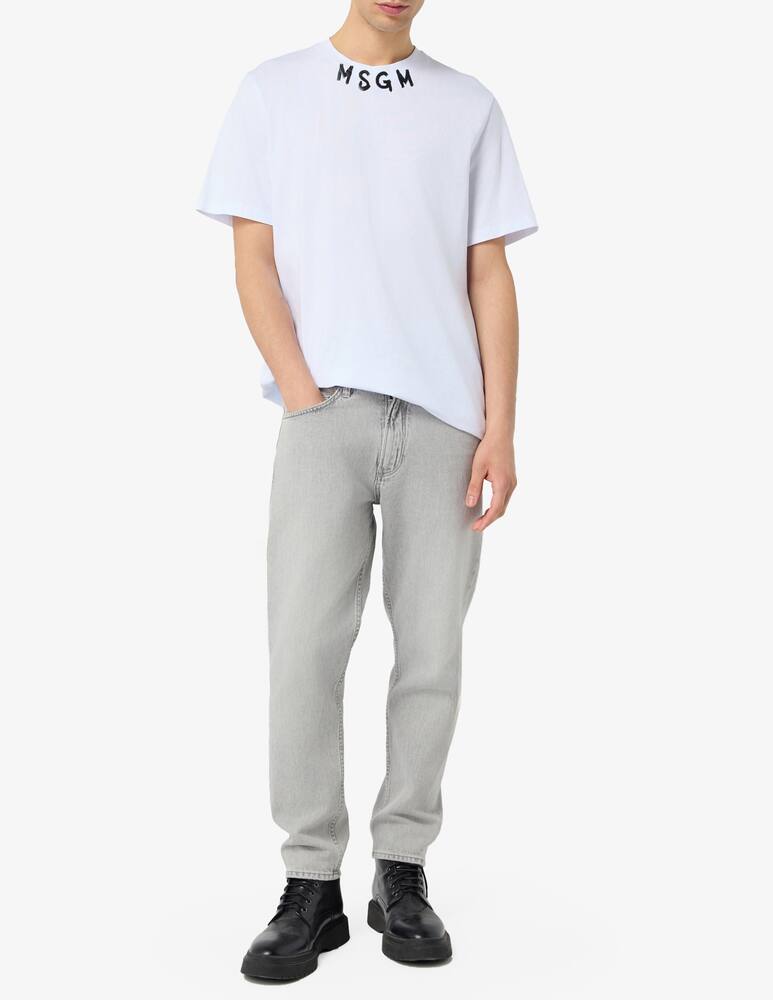 rinascente MSGM T-shirt logo sul collo