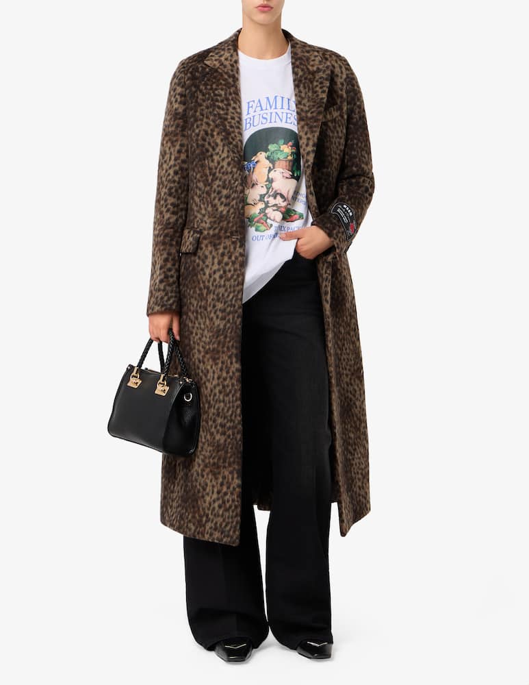 rinascente MSGM Cappotto in misto lana maculato