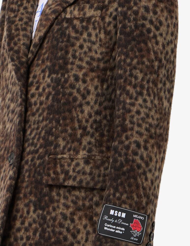 rinascente MSGM Cappotto in misto lana maculato