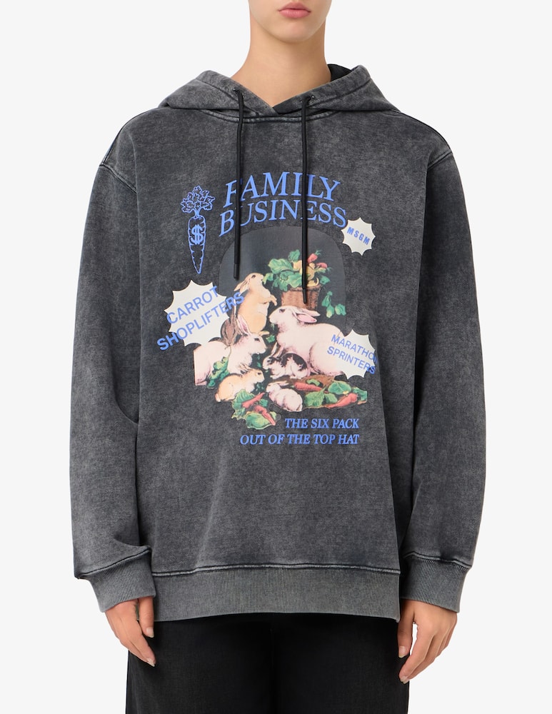 MSGM Felpa con cappuccio Rabbit Family - immagine 1 MSGM Felpa con cappuccio Rabbit Family - immagine 1