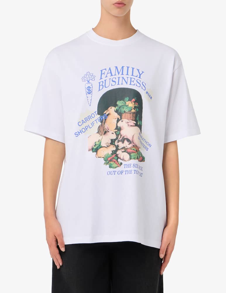 rinascente MSGM Rabbit family t-shirt