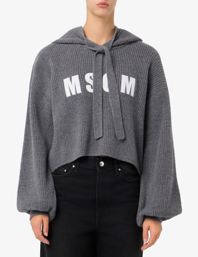 rinascente MSGM Felpa con cappuccio in misto lana e cashmere